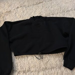 Joah Brown ultra crop sweatshirt with drawstring